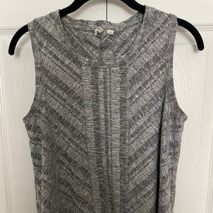 Grey Marl Sleeveless Gap Blouse
